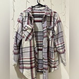 Maurice’s oversized flannel jacket with pockets